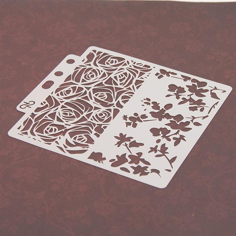 Rita stencil ihålig konst diverse mönster måla stenciler måla mall för hantverk tårta dekor diy scrapbooking  a35