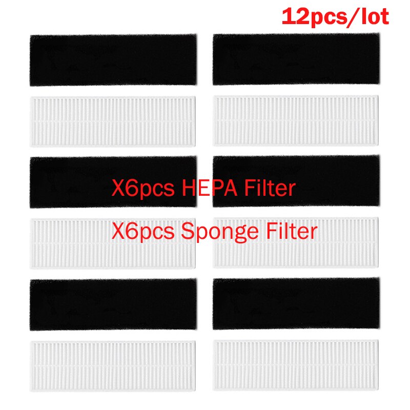 12 Stks/partij Hepa Filter Spons Filter Voor Tefal Rowent X-Plorer Serie 95 RG7975WH RG7987 Robotic Stofzuiger Spare onderdelen