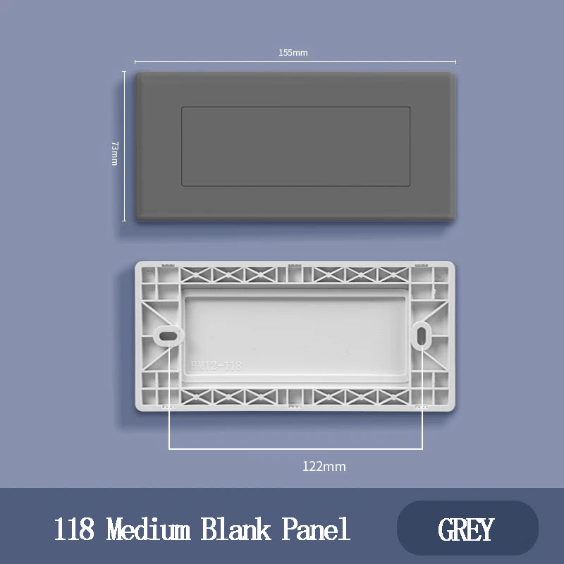 Leere Abdeckung im US-Standard-18-Typ, mittelgroß, groß, Vier-Positionen-Anschlussdose, Abdeckung für dunkle Box-Schallwandabdeckung, hässliche blinde Platte: Elfenbein