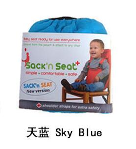 Stolebetræk sæde sikkerhedssele fodring høj stol baby bærbar sæde spædbarn rejse foldbar vaskbare spædbørn spisestue spisestue  er772: Blå