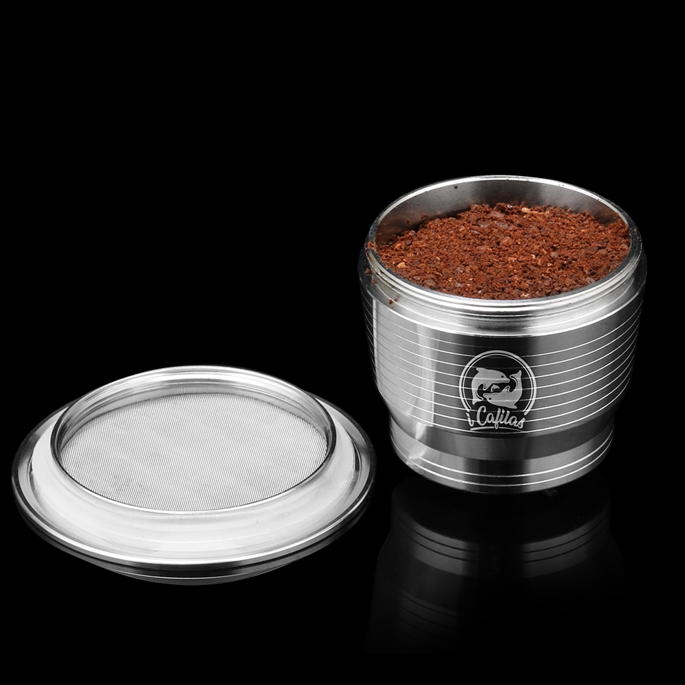 Capsule métallique en acier inoxydable, pour café, rechargeable et réutilisable, Compatible avec la Machine Nespresso
