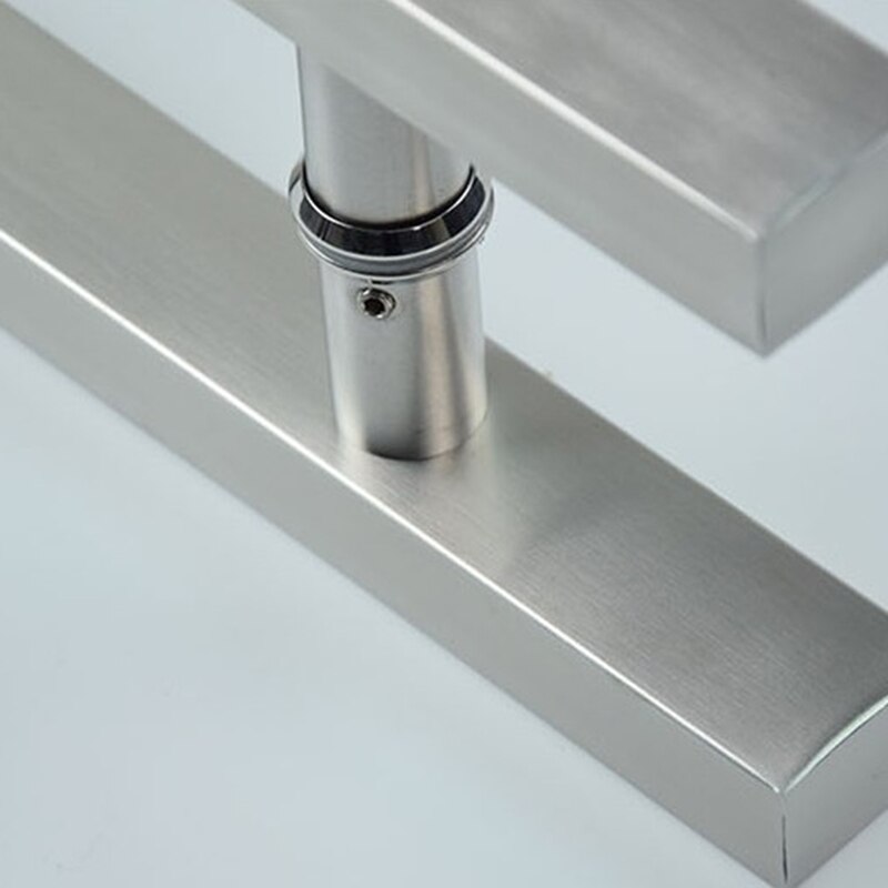 1 Set Glass Door Handle,Wooden Door Handle,Stainless Steel Handle,Square Handle