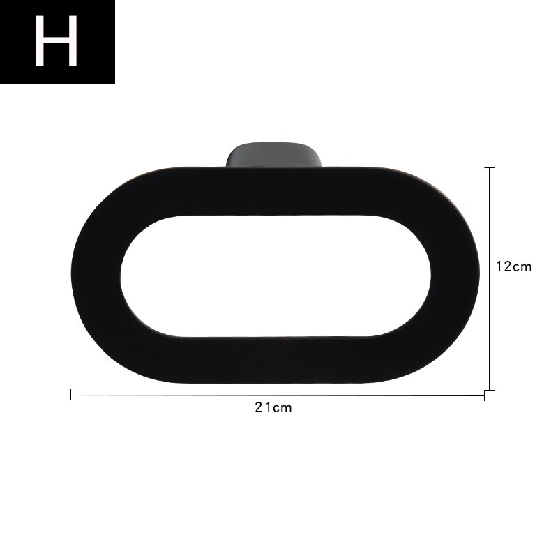 Zwarte Handdoek Ring Badkamer Handdoek Opslag Houder Hanger Handdoeken Rack Badkamer Wall Mount Badkamer Accessoires Haken Voor Thuis: H