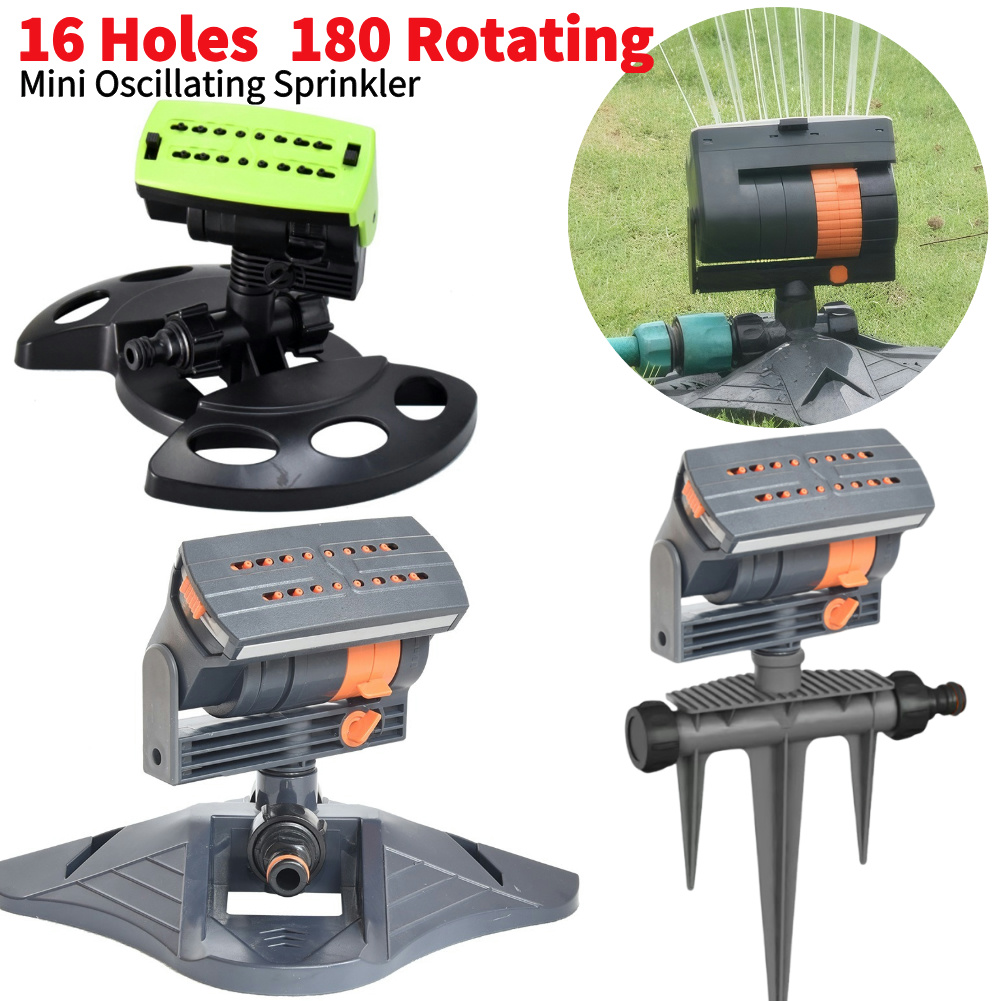Large Coverage Lawn Sprinkler Adjustable Irrigation Watering System 16 Holes Rotating Lawn Sprinkler for Outdoor Yard Garden