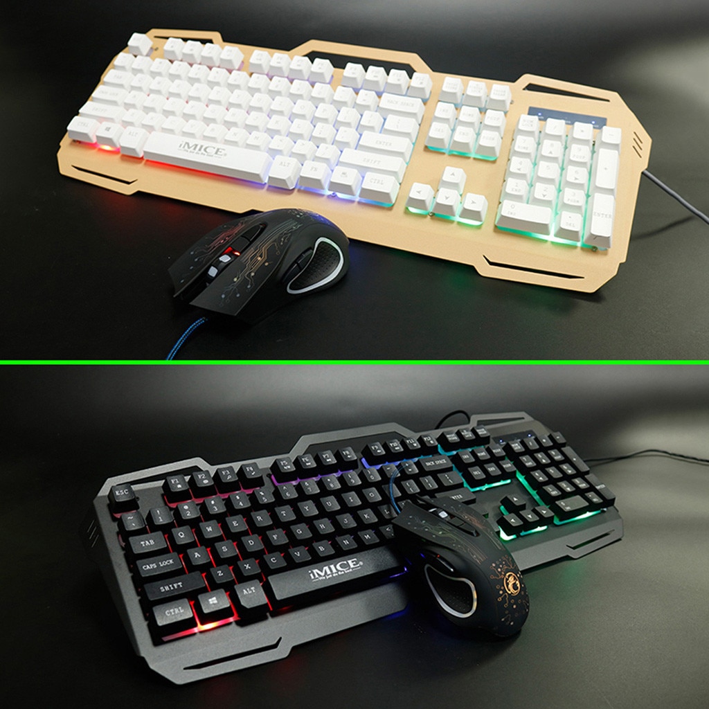 Computer Peripherals Km690 104 Keys Backlight Games Wired Gaming Keyboard With + 2400dpi Mouse Mice Компьютерная Периферия #60