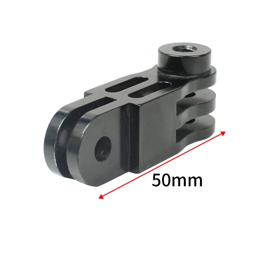 Adaptador de montaje de brazo pivotante ajustable de aluminio CNC para GoPro Hero 8, 7, 6, 5, 4, DJI, OSMO Action, SJCAM, YI, Eken: Black long adapter