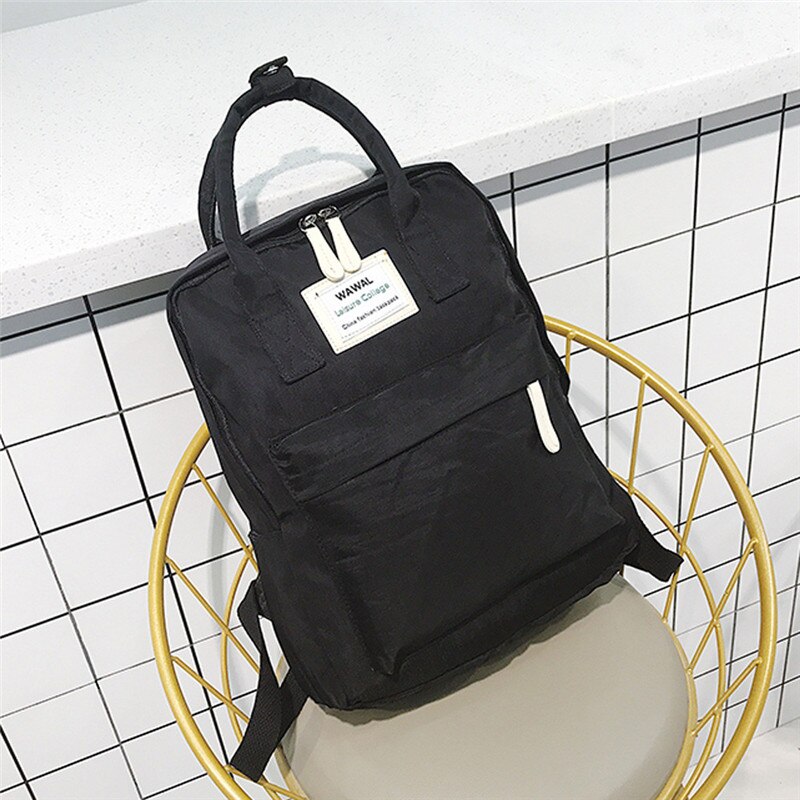 Mode Vrouwen Canvas Rugzakken Canvas Draagbare Schoudertas Waterdichte Schooltassen Voor Tieners Meisjes Patchwork Rugzak: BK