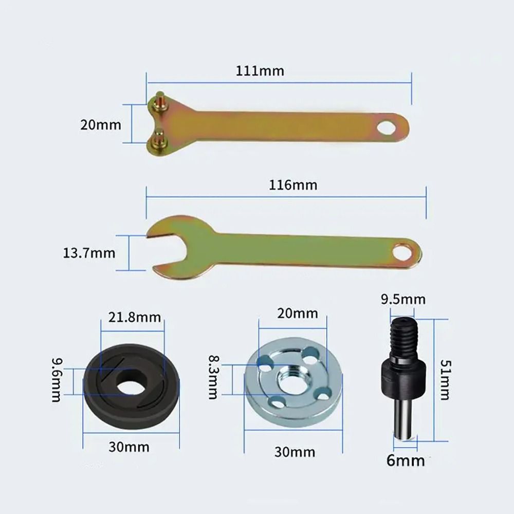 Juego de amoladora angular de conversión de taladro eléctrico, biela de Metal para cortar disco, rueda de pulido, herramienta adaptadora de soporte de mango: Oro