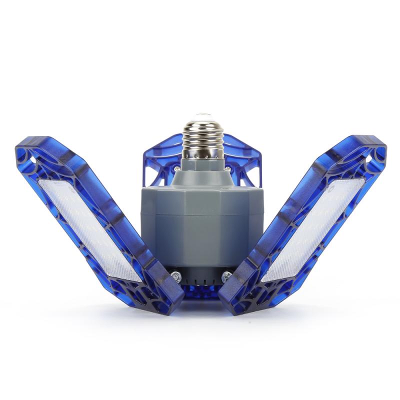 1Pcs 360 Degrees LED Garage Light Indoor Deformable Ceiling Lamp Garage Workshop Football Field High Bay Light