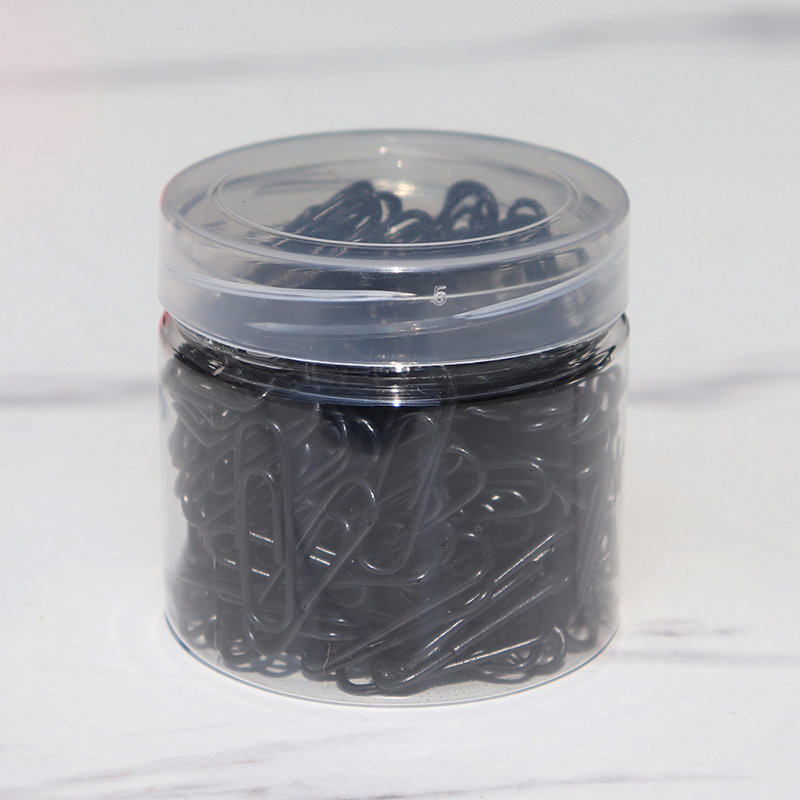 200pcs 28mm Colored Metal Paper Clip Bookmark Office Stationery Cartoon Anti Rust Pin Return Type Needle: Navy Blue