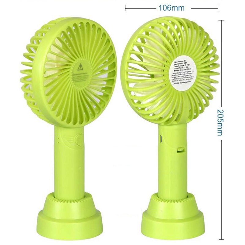 Hand-Held Portable Cartoon Base Fan Mini USB Hand Electric Fan M2 Fan Pocket Fan
