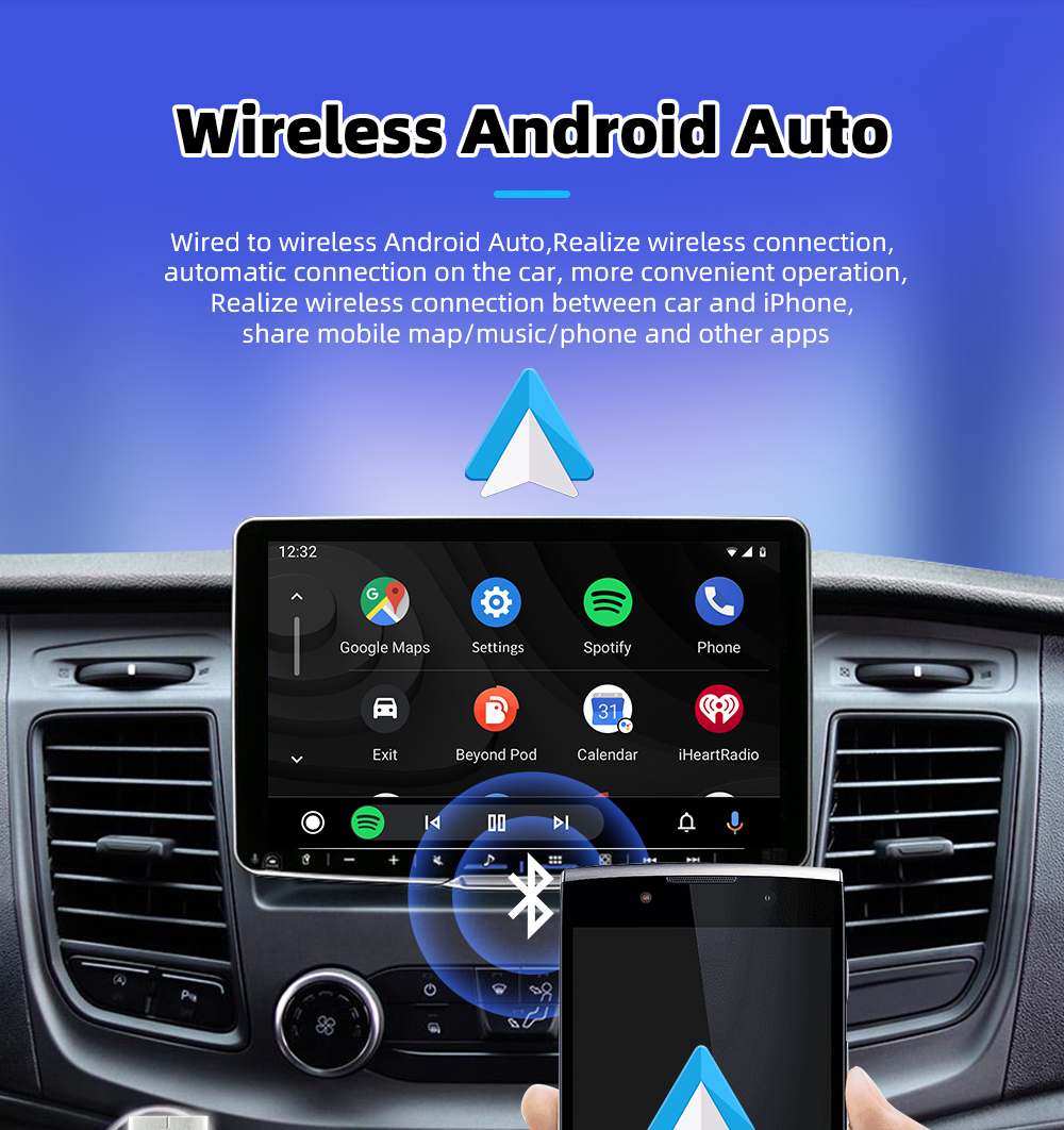 Auto AI Box Carplay Android Auto 2-in-1 draadloze adapter Minibox OAT-updates Plug-and-play WiFi Bluetooth Snelle verbinding USB-poort
