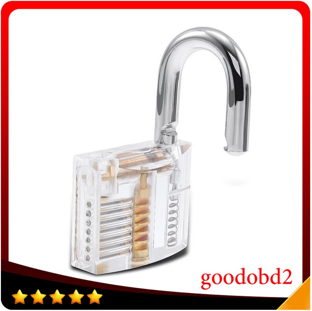 Transparent Pick Cutaway Visable Inside View Padlock Lock For Locksmith Tools Practice Training Skill
