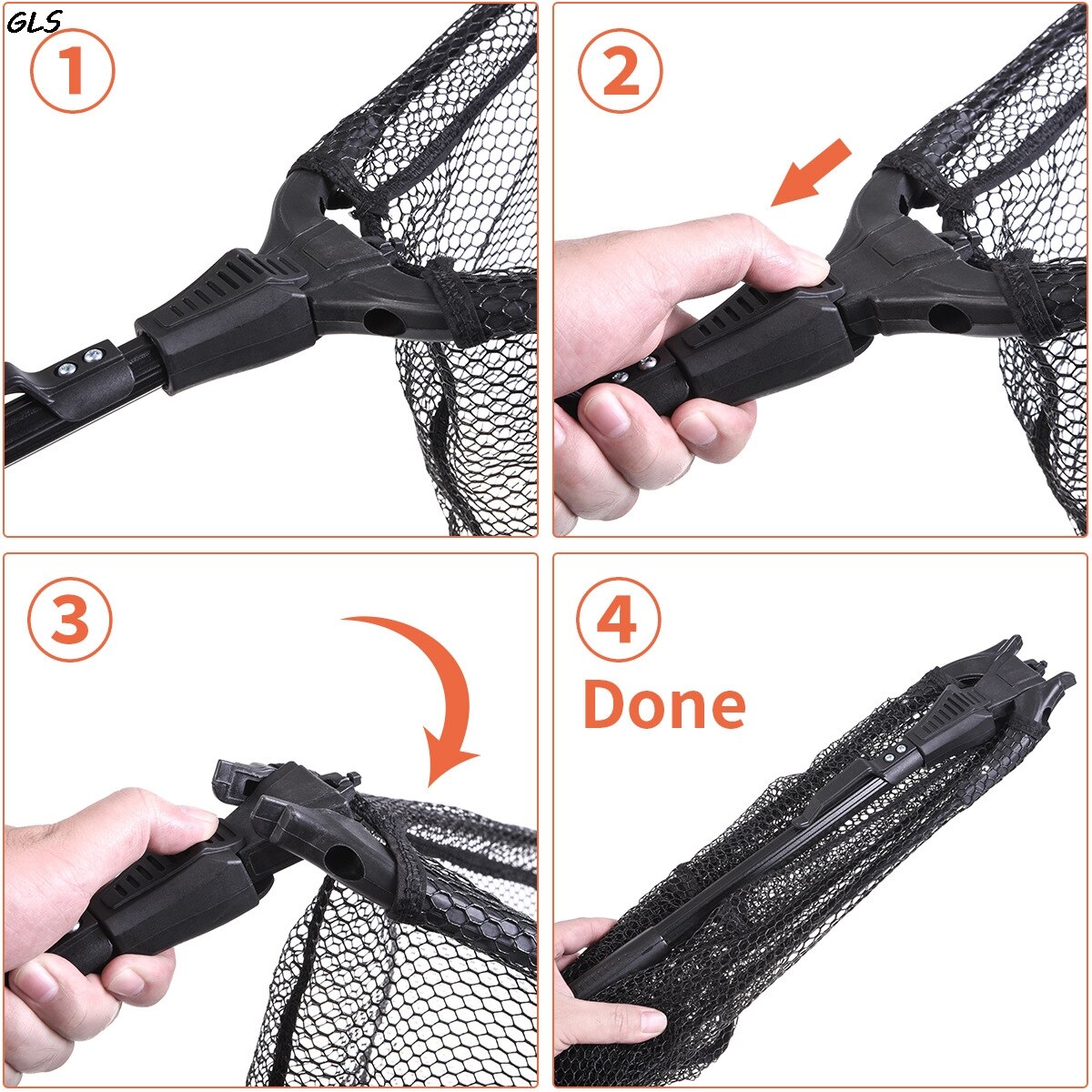 Portable Foldable Telescoping Fishing Net Aluminum Alloy Frame Fly Fishing Landing Net