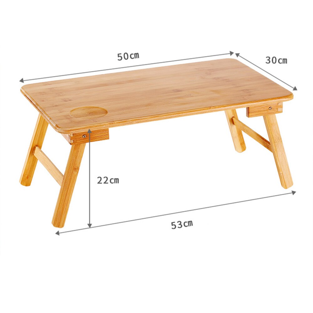 1pc sammenleggbare bord slitesterkt elegant utsøkt bærbart bærbart skrivebord seng laptopstativ bambusbord lite skrivebord