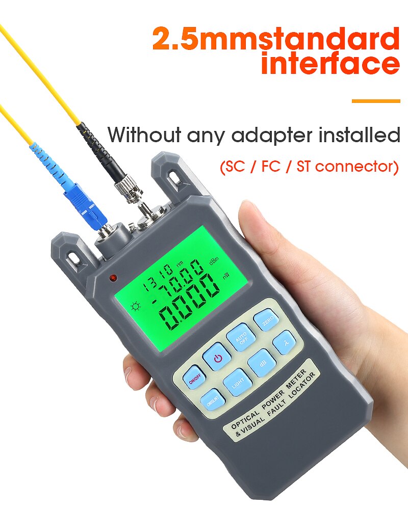 Compteur d'énergie optique de AUA-80A avec le localisateur visuel de défaut appareil de contrôle tout-en-un de fibre optique 5KM 10km 20KM 30km VFL