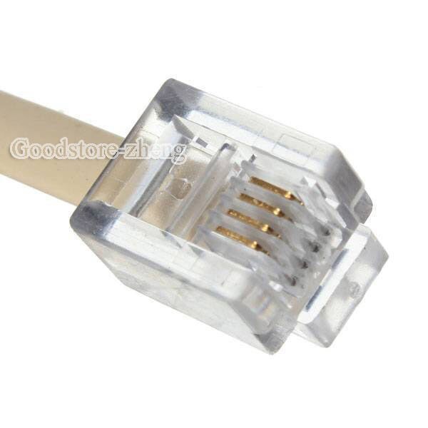 1 Pcs RJ11 5 Way Outlet Phone Modular Jack Telephone Line Adapter Splitter