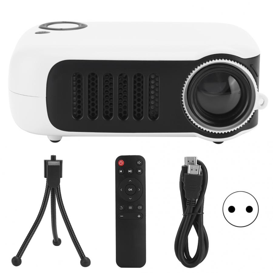 Mini Portable Projector Household Projectors 320 x 240 Resolution with 2-Inch LCD Screen for Conference (100-240V)