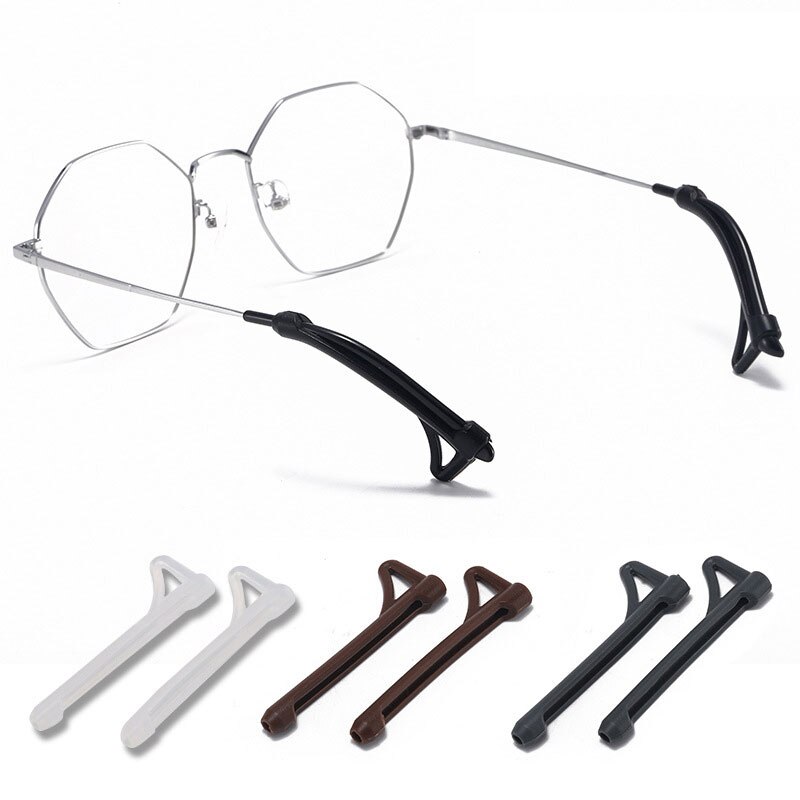 1 paar Silikon Gläser Ohr Haken Anti-aus Gläser Abdeckung unisex Runde Griffe Brillen Sport Ohr Haken Gläser Beine zubehör