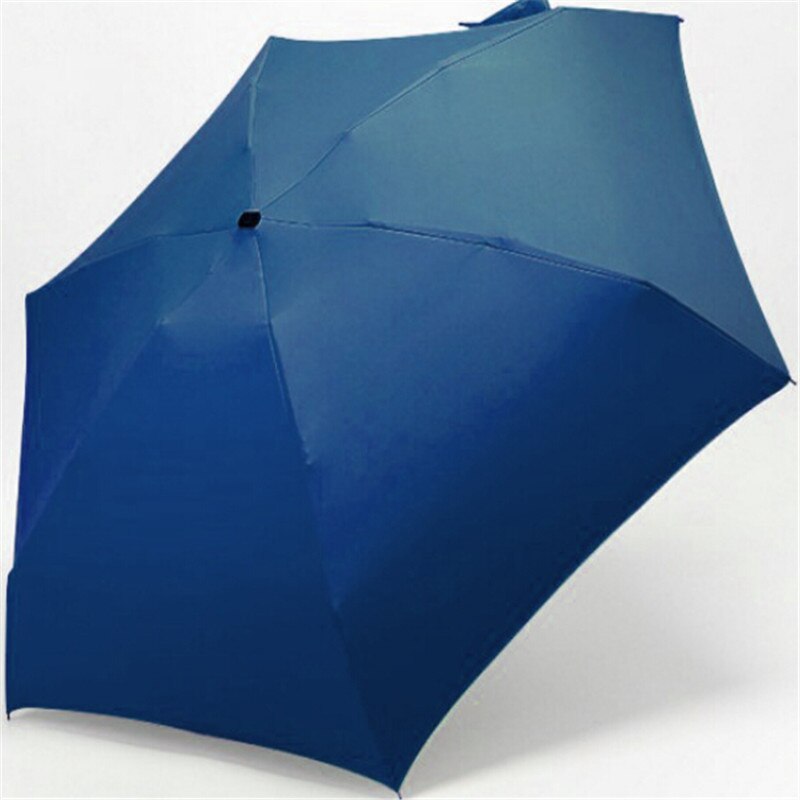 Solid Sun Rain Pocket Umbrella Anti UV Mini Folding Windproof Lightweight Travel Women: Navy