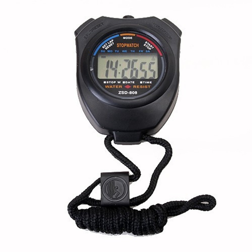 Waterdichte Digitale LCD Sport Stopwatch Chronograaf Timer Counter Alarm Sport Horloges