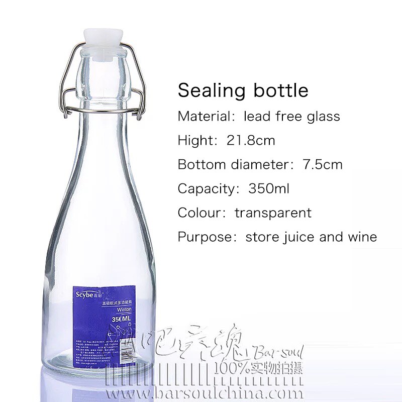 Bar soul juice flaska livsmedelsklassad plast hermetiskt förseglat material bartenderverktyg barverktyg: 350ml transparent