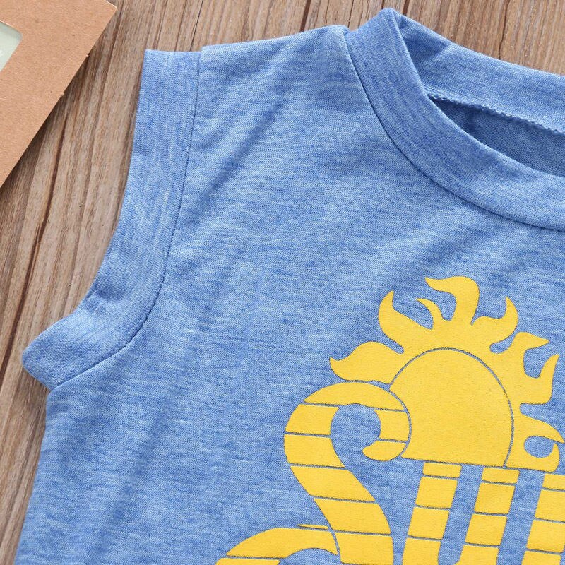 Crianças bebê meninos roupas de verão topos camiseta colete bonito roupas moda meninos