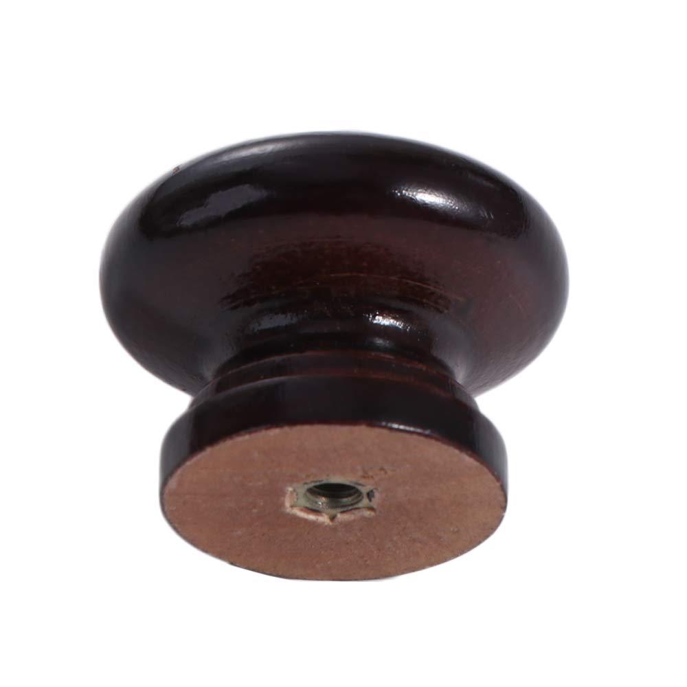 Polished Finish Circular Drawer Handles Rust-Resistant Easy-Grip Walnut Wood Cabinet Knobs Wear Resistance