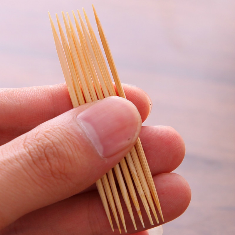 100 Stks/zak Wegwerp Bamboe Tandenstokers Natuurlijke Bamboe Tandenstoker Zorg Voor Restaurant Hotel Home Producten