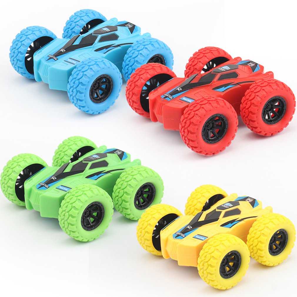 Children Inertia Double-sided Dump Truck Resistant Falling 360 Tumbling Spinning Toy Car Turned To Kid Toys