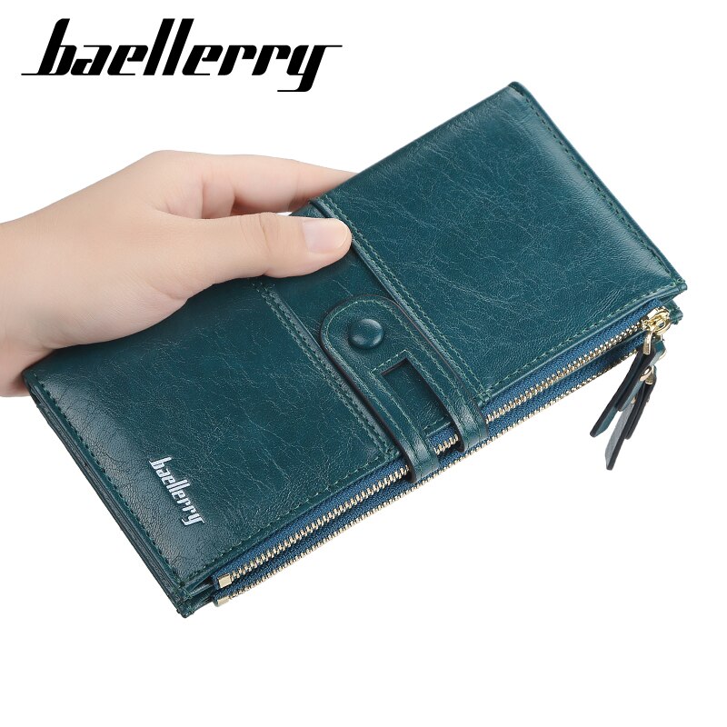 Baellerry nuovi portafogli da donna moda lunga in pelle PU porta carte di alta qualità portafoglio classico da donna con cerniera portafoglio per donna