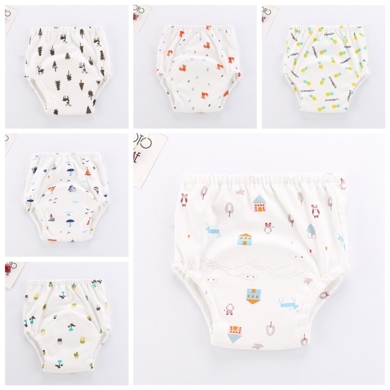 Cotton Reusable Baby Training Pants Infant Shorts Underwear Cloth Diaper Nappies Baby Waterproof Potty Training panties 6-16Y