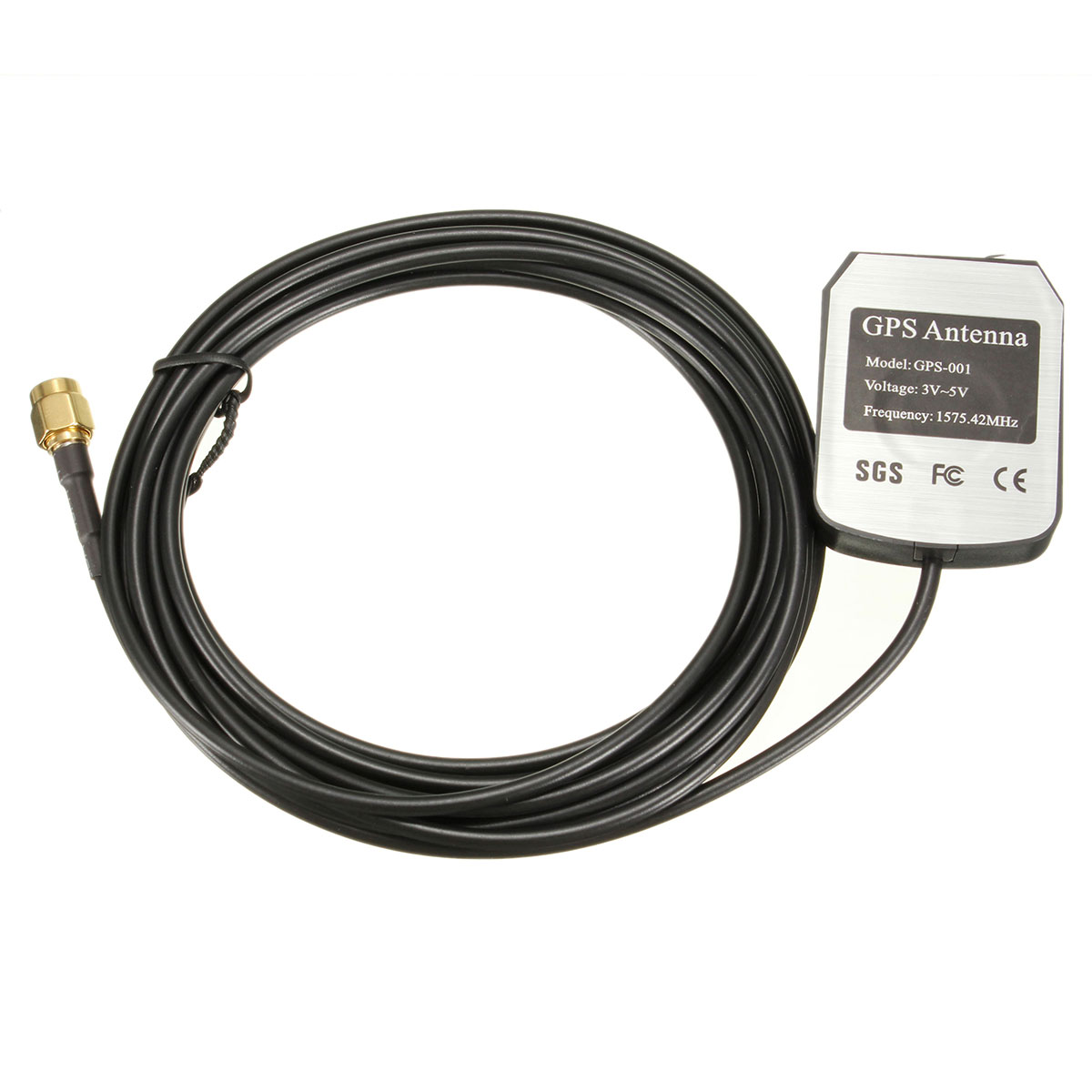 Antena GPS para coche 3 m, receptor GPS, antena remota activa, conector adaptador aéreo, conector SMA de 1575,42 MHz