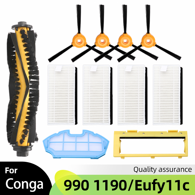 For Cecotec Conga Excellence 990 Conga 1190, Eufy RoboVac 11 11C, Ecovacs N79S Spare Parts Main Side Brush Hepa Filter Accessory