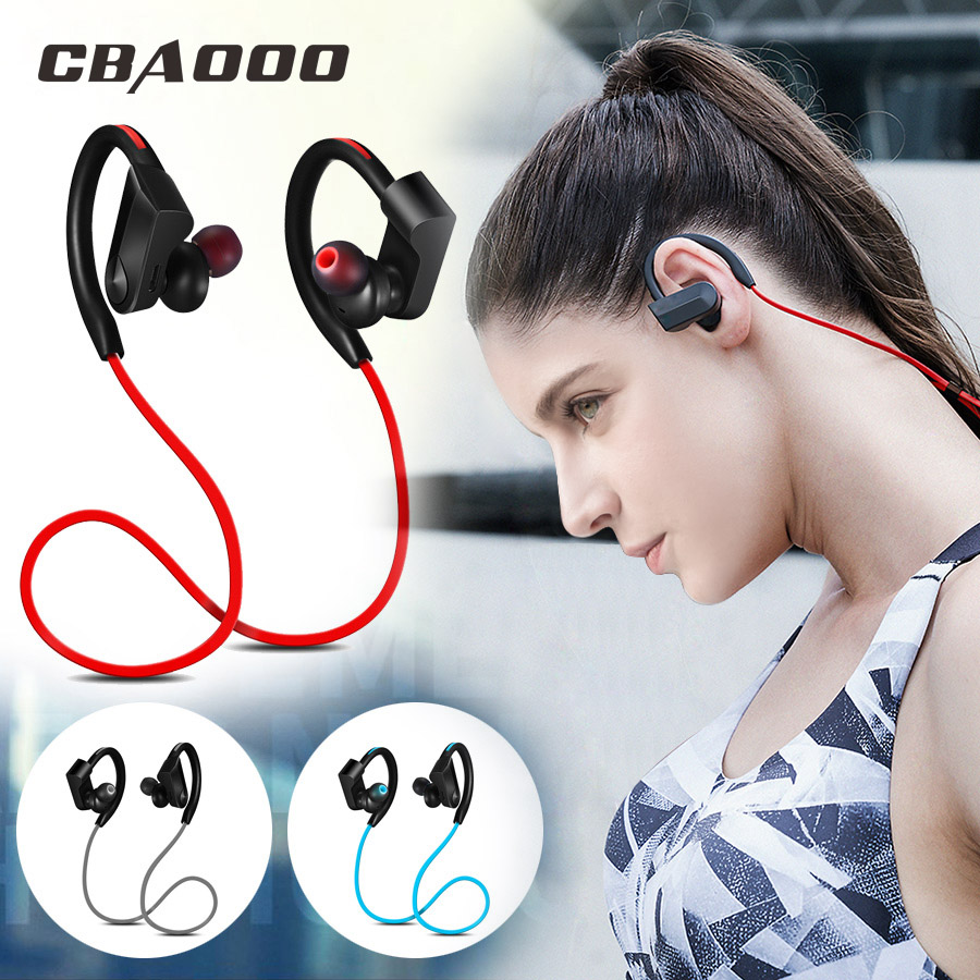 CBAOOO Sport Bluetooth Hoofdtelefoon Draadloze Koptelefoon Bluetooth Headset Waterdichte ruisonderdrukking met Microfoon voor android ios