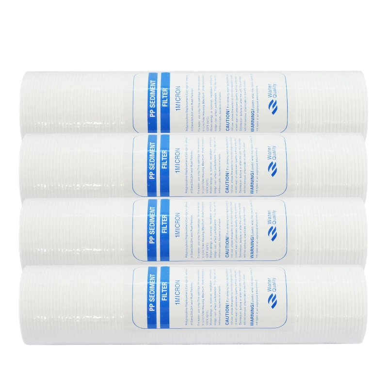 ATWFS-purificador de agua de 10 pulgadas, 4 piezas, cartucho de filtro de agua de sedimento de 1 Micron, filtro de algodón PP, sistema de filtro de agua