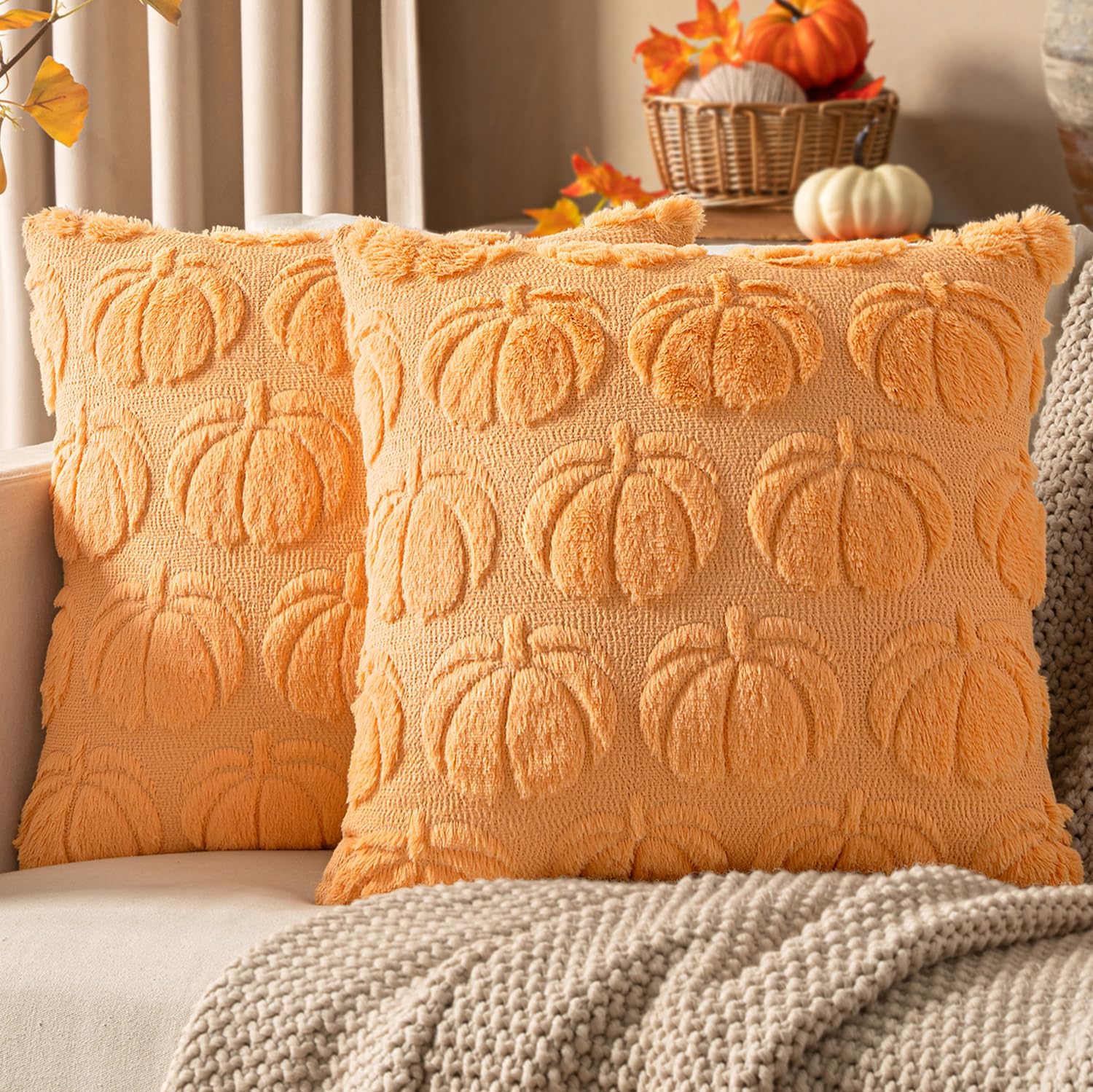 Poszewka na poduszkę pluszową z haftowaną dynią na Halloween Cojines Prosta poszewka na zagłówek Poduszka na poduszkę Halloween impreza kieszonkowe dzieci