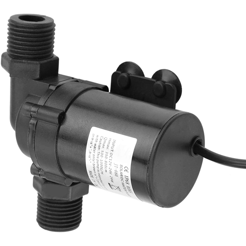 Warmwatercirculatiepomp, Mini DC borstelloze waterpomp voor zonneboiler 12V 0-80