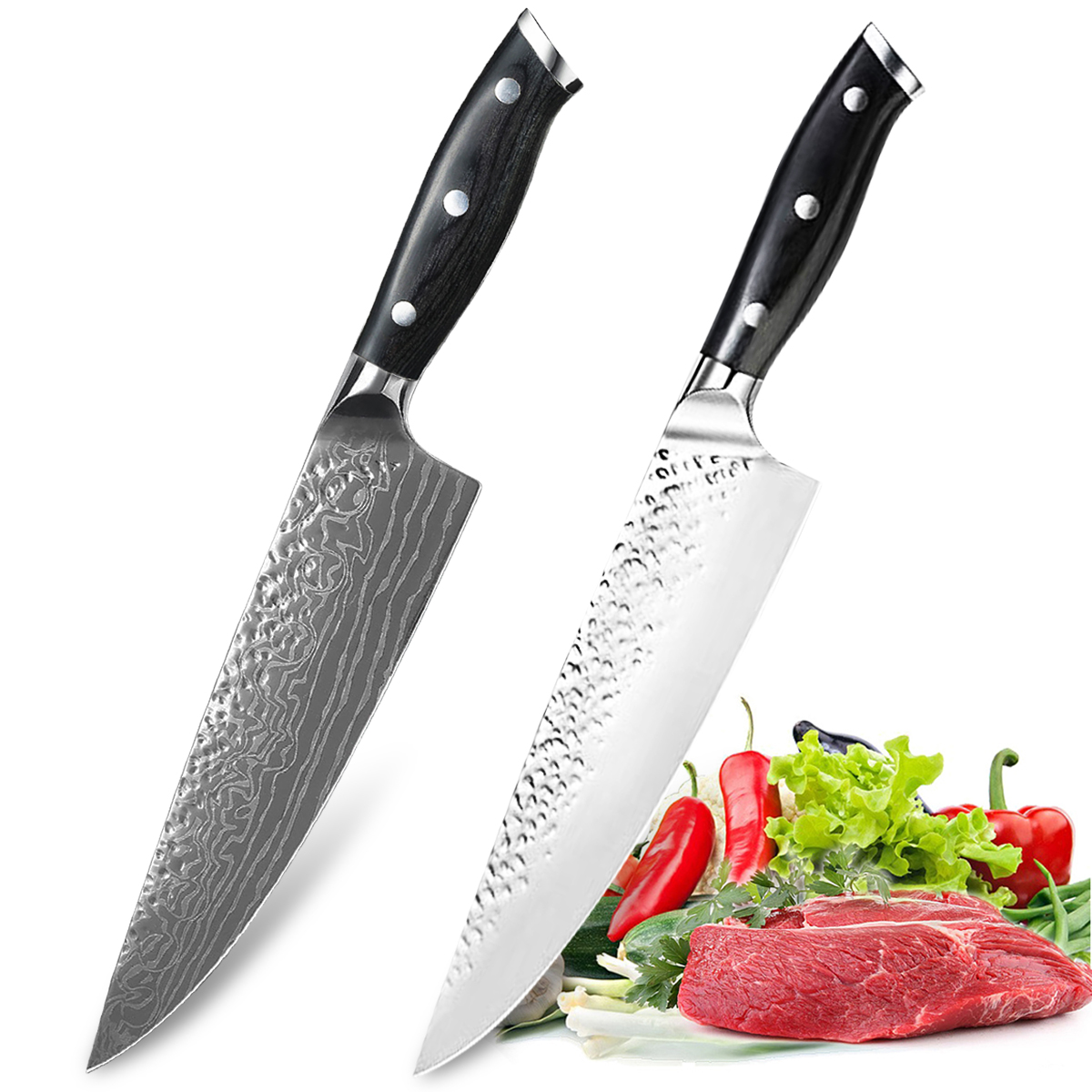 Damacus Chef Knife Ultra Sharp Chefs Knife 8 Inch High Carbon German Stainless Steel Forged Blade Kitchen Knife