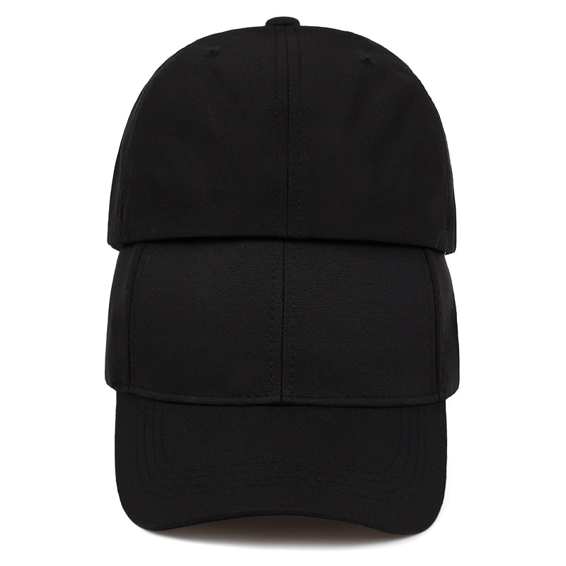 cotton% breathable back sealing hat outdoor leisure dad hats can not adjust light board baseball cap golf caps: Black