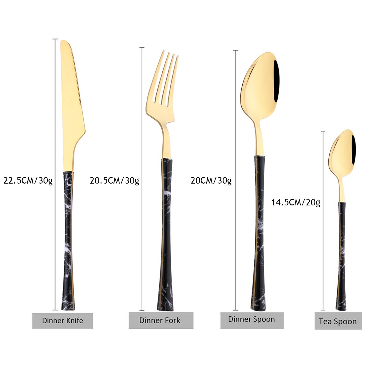 24Pcs Imitatie Hout Serviesje Rvs Servies Bestek Messen Thee Lepel Vorken Met Opslag Bestek Rek Geschenkdoos