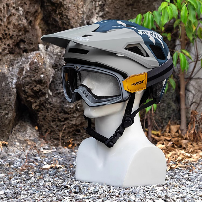 BATFOX Neuer Fahrradhelm, Schutzbrille, Komfortfutter, verstellbar, für Berg Straße, Radfahren, Sicherheitshut, Herren und Damen, MTB, Fahrradhelme