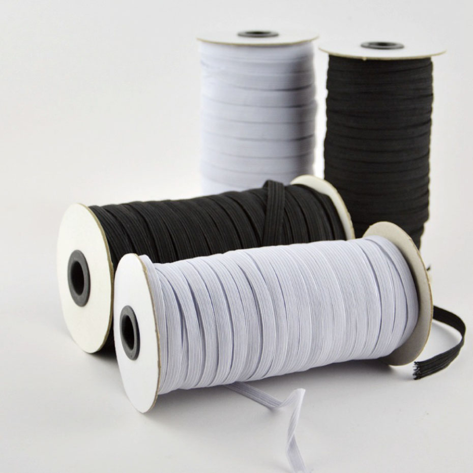 10 Yards/20 Yards 3mm Stretching Elastic Bands For Clothes Sewing White Black Rubber Band DIY Garment Accessories