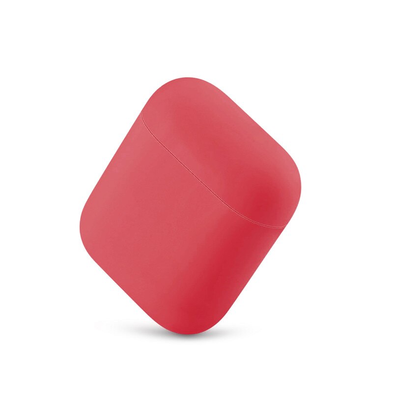 Funda de silicona blanda para auriculares Airpods 1/2, accesorios para auriculares, funda protectora para Apple AirPods 2: Red