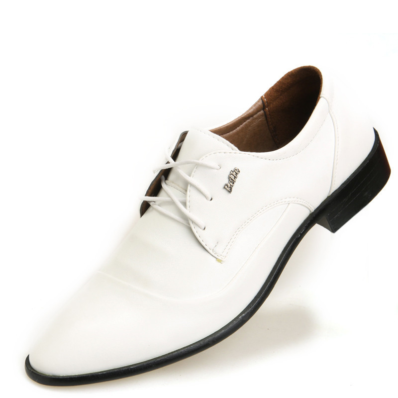 Läder oxford herr lägenheter skor casual brittisk stil män oxfords märke klänning skor för män