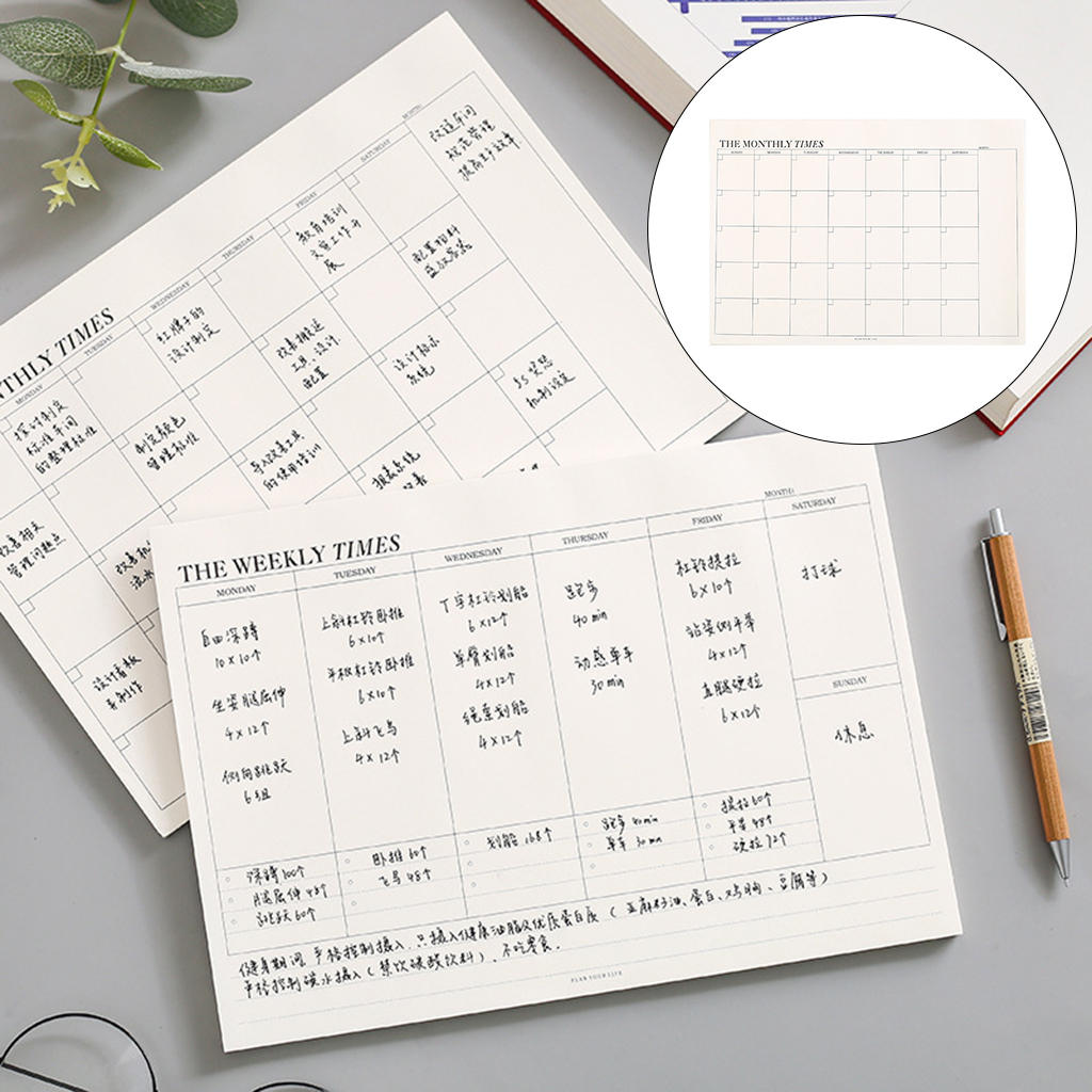 Practical Monthly Planner Tear-Off Sheets Supplies Accessory Planning Weekly Tasks Calendar for Appointments Notes Office Worker: Month