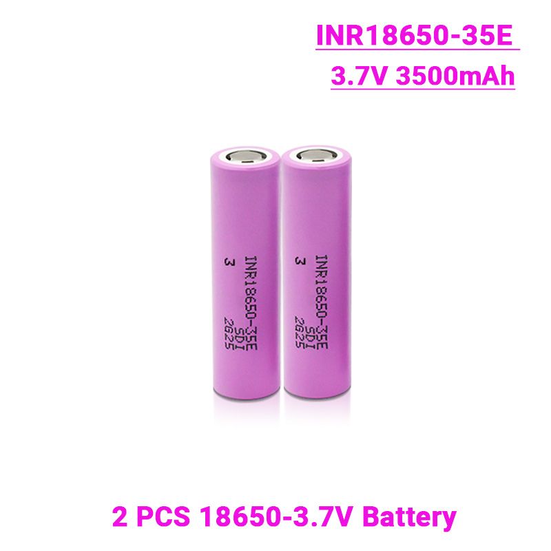 Nova bateria original 18650 35e 3.7v 3500mah descarga 18650 bateria de íon-lítio 3.7v bateria recarregável: Marrom