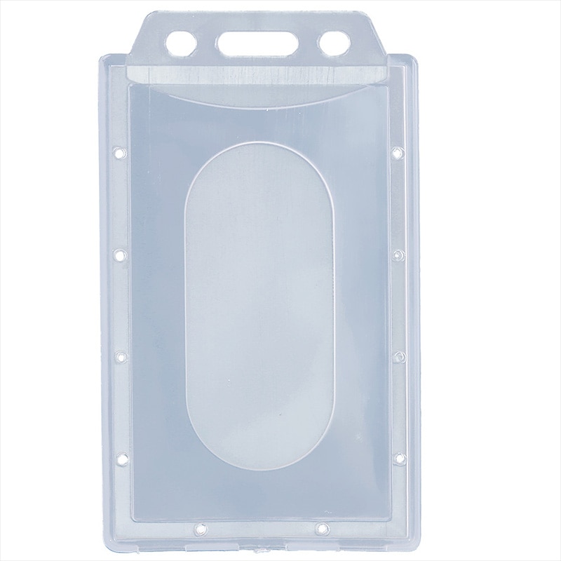 Plastic Vertical Hard ID Access Card Cover Credit Transparent Card Case Badge Holder Double Side Card Holder Case 1pc / 5pcs