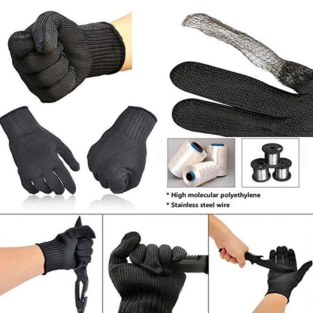 Snijbestendige Handschoenen Staaldraad Handschoenen Veiligheid Anti Snijden Slijtvaste Keuken Werken Handschoenen Tuin Veilig Handschoenen