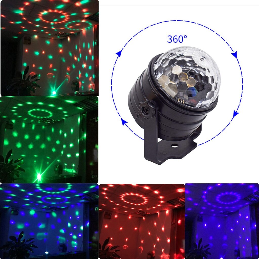 DJ Disco Light Remote/Sound LED RGB Lighting Effect Lamp for Xmas Party